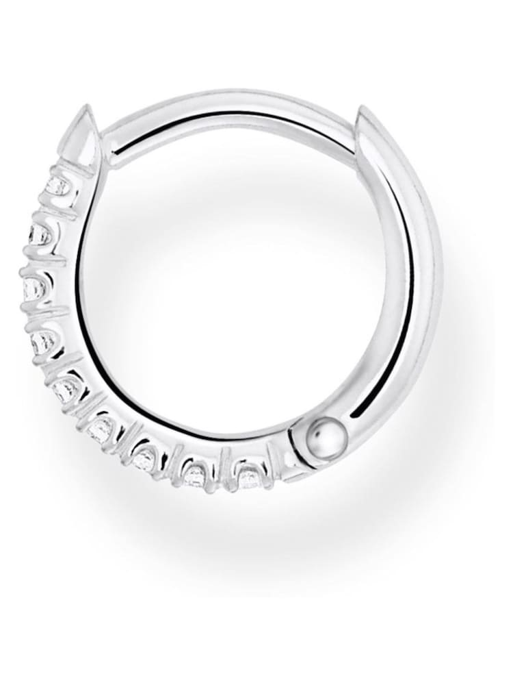Thomas Sabo White Zirconia Single Hoop Earrings - Image 2 of 3