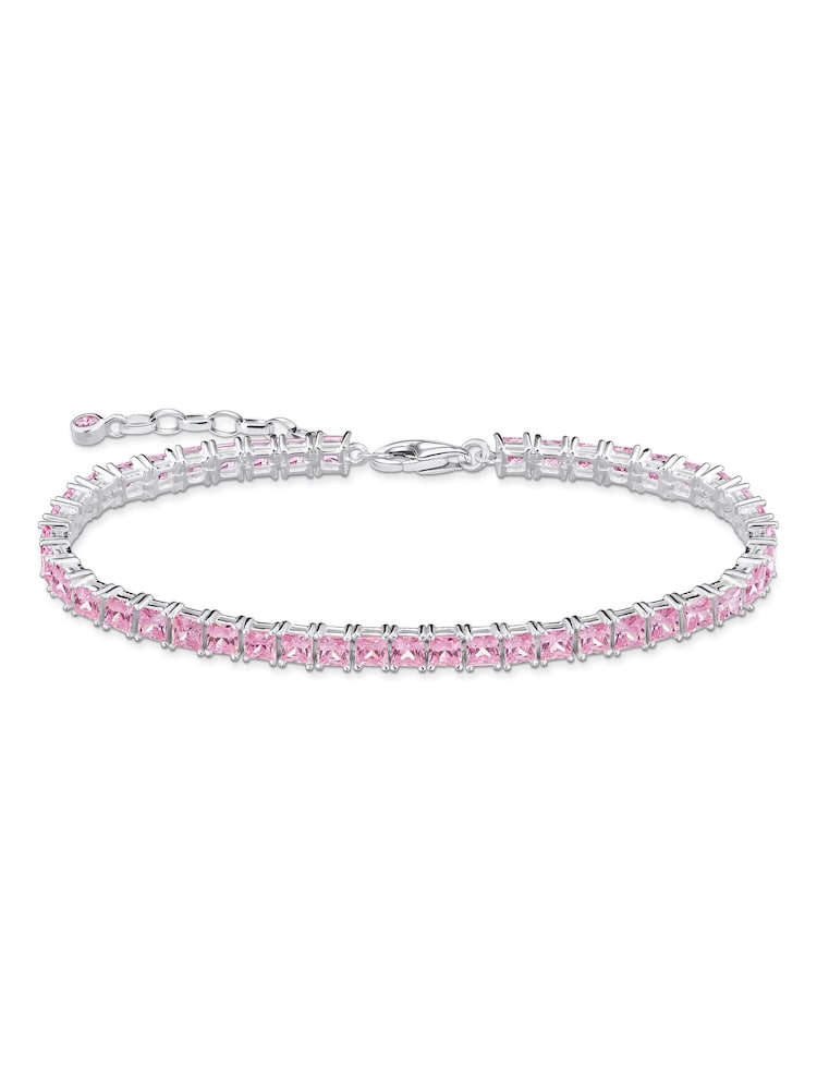 Thomas Sabo Pink Sparkling Tennis Bracelet - Image 1 of 3