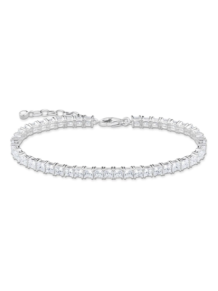 Thomas Sabo White Timeless Princess Cut Tennis Bracelet - Image 1 of 4