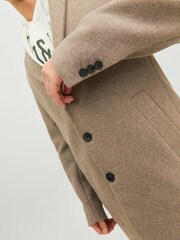 JACK & JONES Brown Tailored Smart Wool Coat - Image 5 of 6