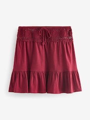 Red Crochet Mini Skirt - Image 4 of 5