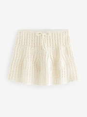 White Crochet Mini Skirt - Image 4 of 5