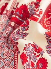 Red Tile Print Elasticated Waist Jersey Shorts - Image 6 of 6