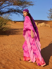 Pink Print Wide Leg Trousers - Image 4 of 11