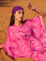 Pink Print Wide Leg Trousers - Image 5 of 11