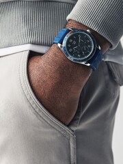 Blue Silicon Strap Watch - Image 4 of 4