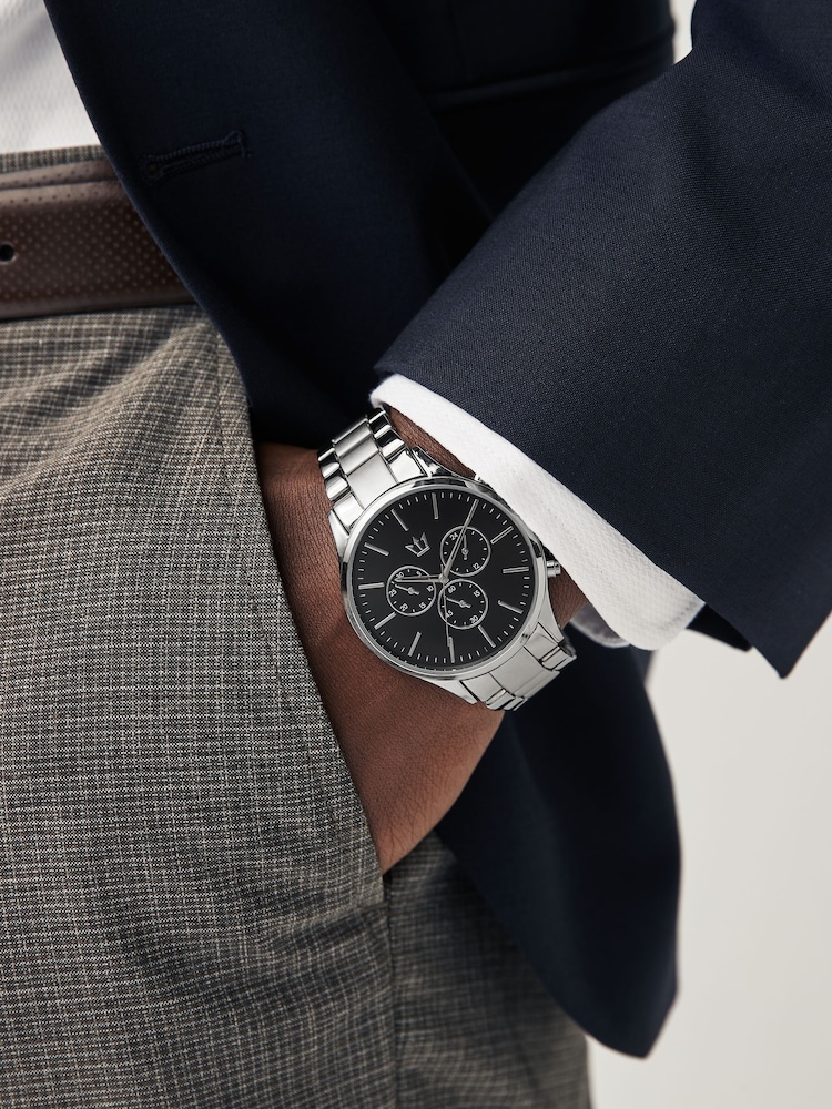 Silver Tone Pattern Bracelet Watch - Image 2 of 6