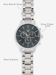 Silver Tone Pattern Bracelet Watch - Image 4 of 6