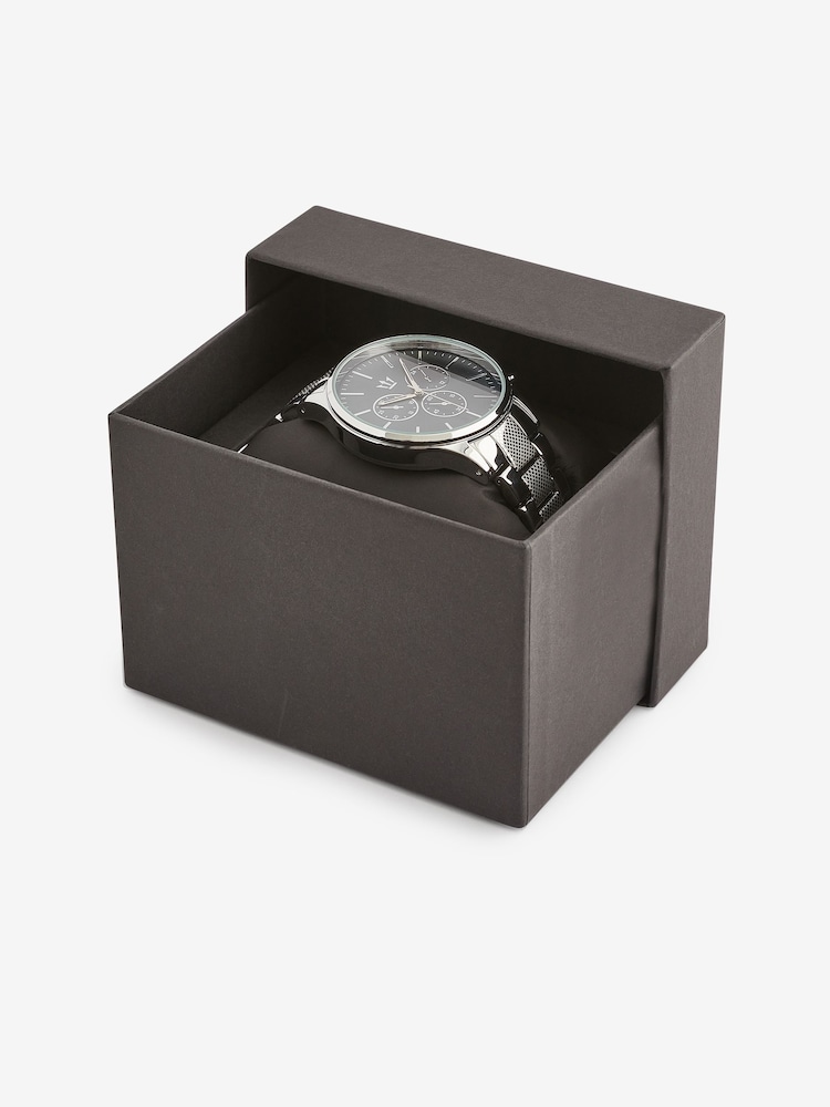 Silver Tone Pattern Bracelet Watch - Image 6 of 6