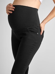 JoJo Maman Bébé Black Superstretch Skinny Maternity Denim Jeans - Image 3 of 3