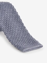 Light Blue Marl Slim Knitted Tie - Image 2 of 3