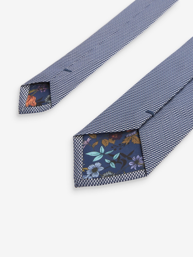 Light Blue Textured Tie - Image 3 of 3