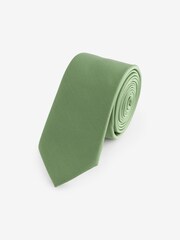 Matcha Green Slim Twill Tie - Image 1 of 3