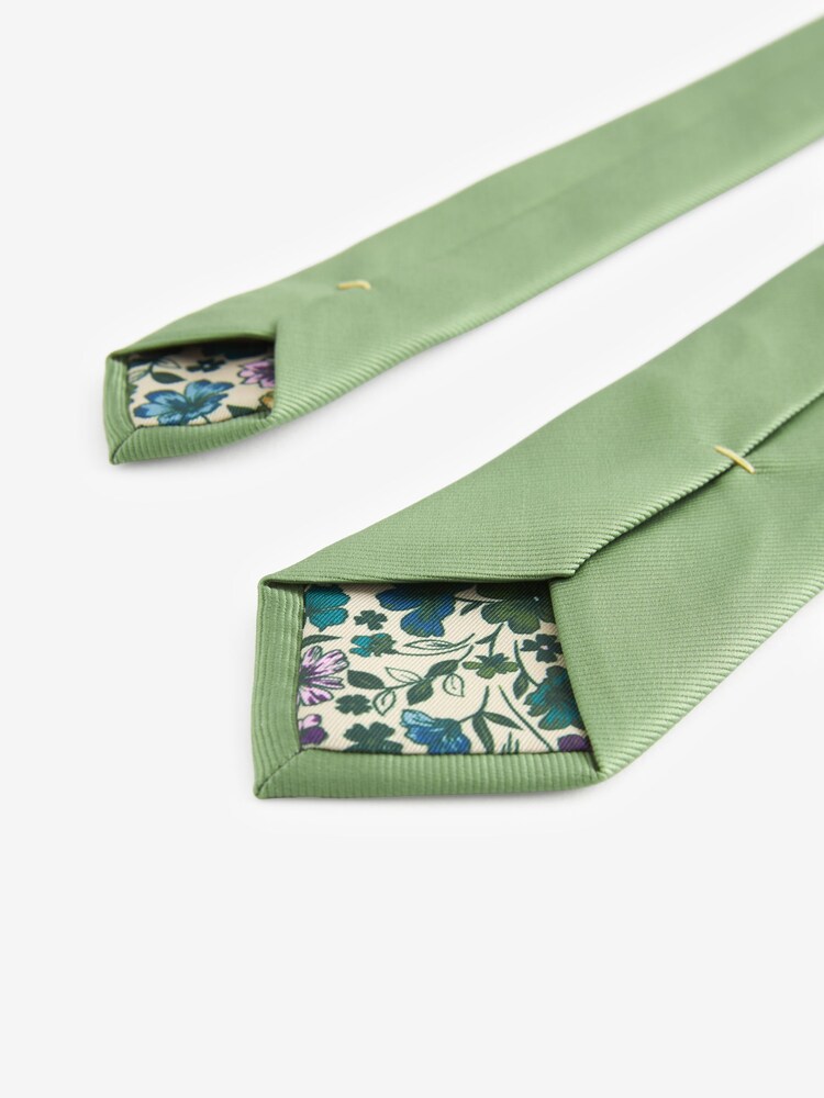Matcha Green Slim Twill Tie - Image 3 of 3