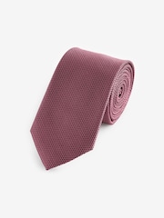 Damson Pink Textured Tie - Image 1 of 3