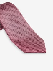 Damson Pink Textured Tie - Image 2 of 3