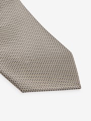 Neutral Brown Textured Tie - Image 2 of 4