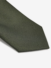 Forest Green Textured Tie - Image 2 of 3