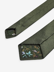 Forest Green Textured Tie - Image 3 of 3