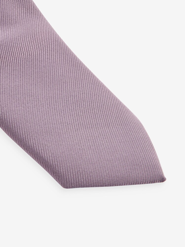 Light Purple Slim Twill Tie - Image 4 of 4