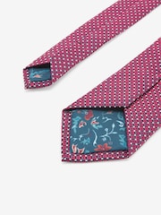 Red Geometric Pattern Tie - Image 3 of 4