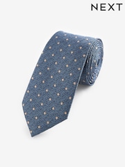 Navy Blue Polka Dot Pattern Tie - Image 1 of 1