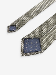 Green Geometric Pattern Tie - Image 3 of 3