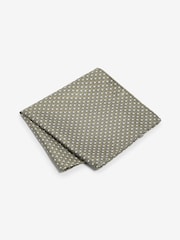 Light Grey/Grey Fish Print Tie And Pocket Square Set - Image 2 of 5
