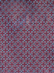 Red Geometric Tie And Pocket Square Set - Image 2 of 4