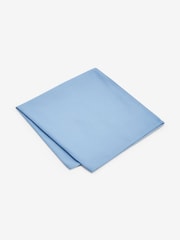 Navy Blue Floral/Light Blue Slim Tie And Pocket Square Set - Image 4 of 5