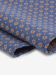Neutral Brown/Rust Orange 2 Pack Textured Ties And Pocket Sqaure Set - Image 8 of 8
