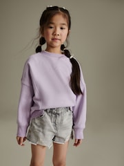 Grey Frayed Edge Distressed Shorts (3-16yrs) - Image 1 of 7