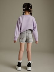 Grey Frayed Edge Distressed Shorts (3-16yrs) - Image 3 of 7