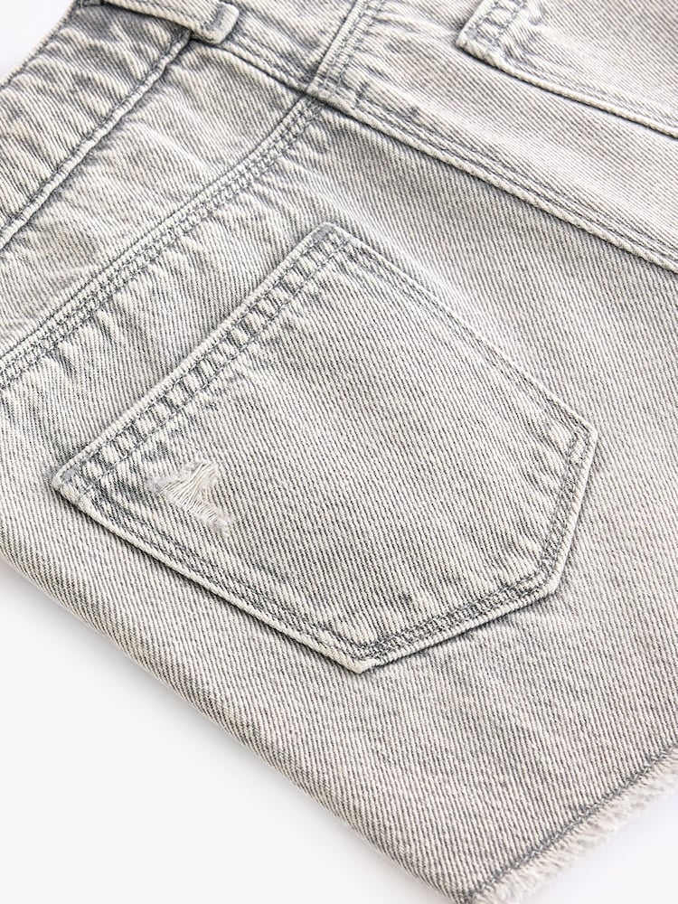 Grey Frayed Edge Distressed Shorts (3-16yrs) - Image 7 of 7