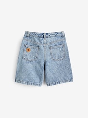 Mid Blue Sunflower Denim Shorts (3-16yrs) - Image 2 of 2