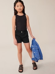 Black Poplin Cotton Shorts (3-16yrs) - Image 4 of 7