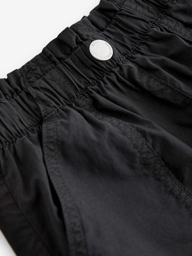 Black Poplin Cotton Shorts (3-16yrs) - Image 7 of 7