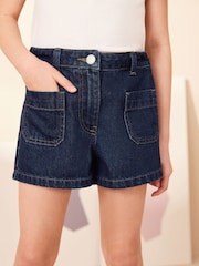 Dark Blue Pocket Denim Shorts (3-16yrs) - Image 4 of 7