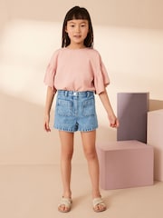 Mid Blue Pocket Denim Shorts (3-16yrs) - Image 1 of 7