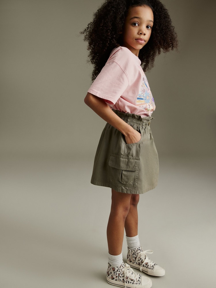 Khaki Green 100% Cotton Cargo Skirt (3-16yrs) - Image 1 of 8