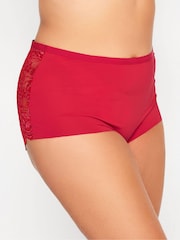Yours Curve Pink Lace Mid Rise Shorts 3 Pack - Image 3 of 3