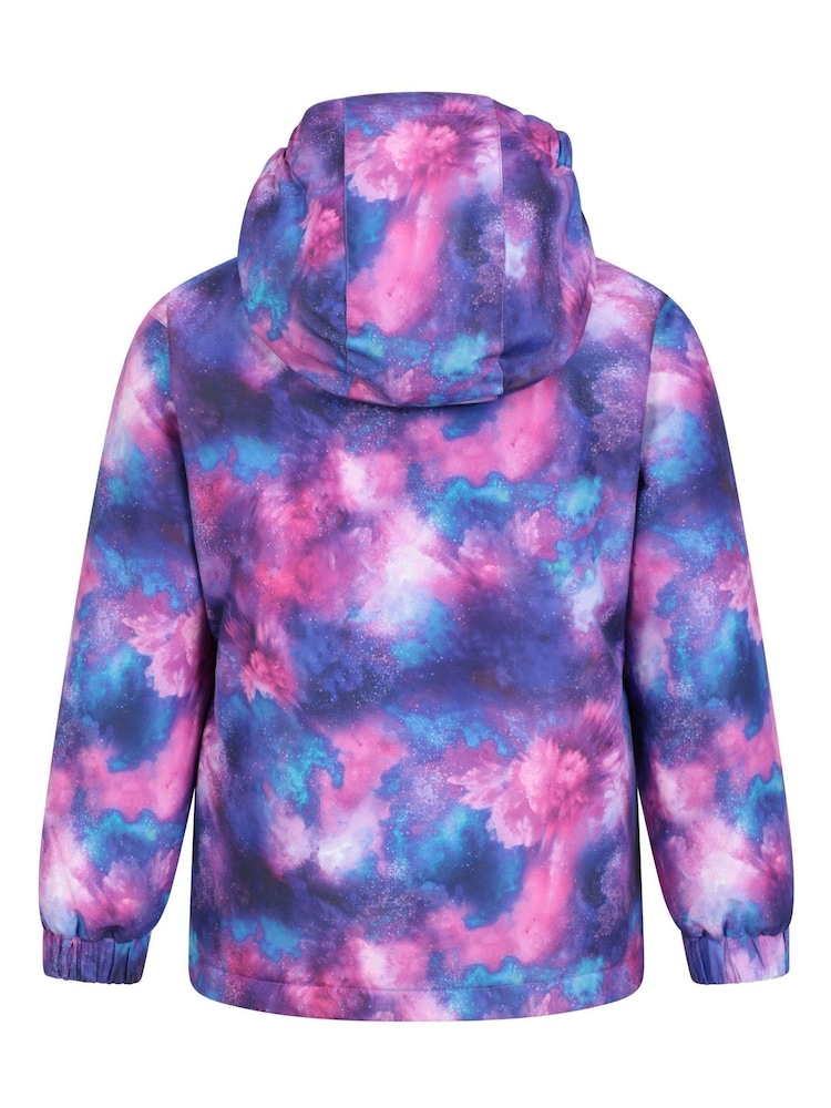 Mountain Warehouse Purple Kids Snowdrop Printed Ski Jacket - Image 2 of 5