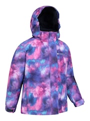 Mountain Warehouse Purple Kids Snowdrop Printed Ski Jacket - Image 3 of 5