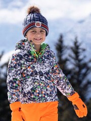 Mountain Warehouse Blue Kids Mogal Printed Ski Jacket - Image 1 of 1