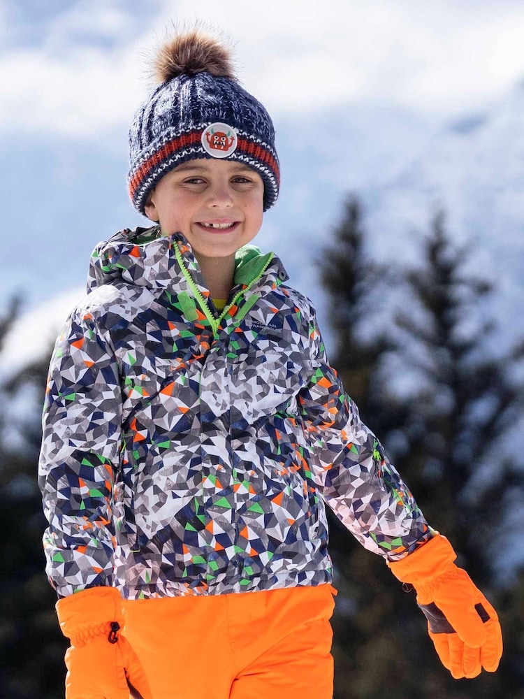 Mountain Warehouse Blue Kids Mogal Printed Ski Jacket - Image 1 of 1
