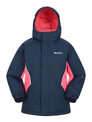 Mountain Warehouse Blue Kids Fleece Lined Snow Ski Jacket And Trousers Set - Image 2 of 5