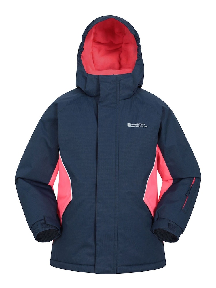 Mountain Warehouse Blue Kids Fleece Lined Snow Ski Jacket And Trousers Set - Image 2 of 5