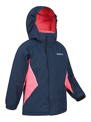 Mountain Warehouse Blue Kids Fleece Lined Snow Ski Jacket And Trousers Set - Image 4 of 5