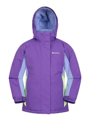 Mountain Warehouse Purple Kids Honey Fleece Lined Snow Ski Jacket - Image 1 of 5