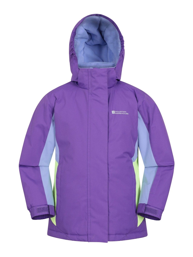 Mountain Warehouse Purple Kids Honey Fleece Lined Snow Ski Jacket - Image 1 of 5